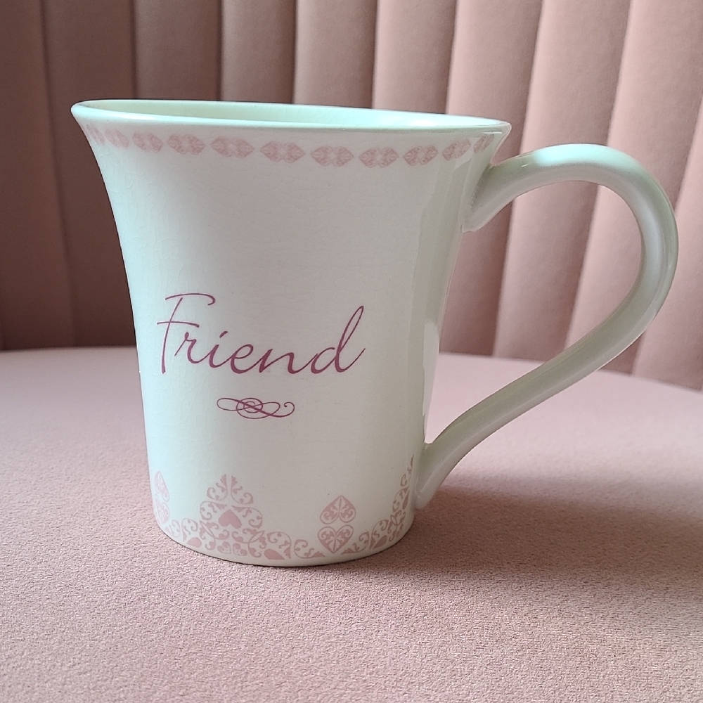 Russ Pink and White Friend Mug